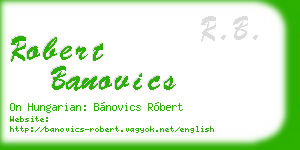 robert banovics business card