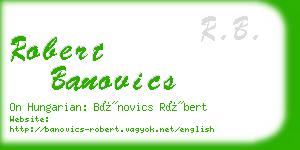 robert banovics business card